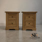 Natural Solid Oak 2 Drawer Bedside Tables Brennan Range From Oak Furnitureland RRP £658