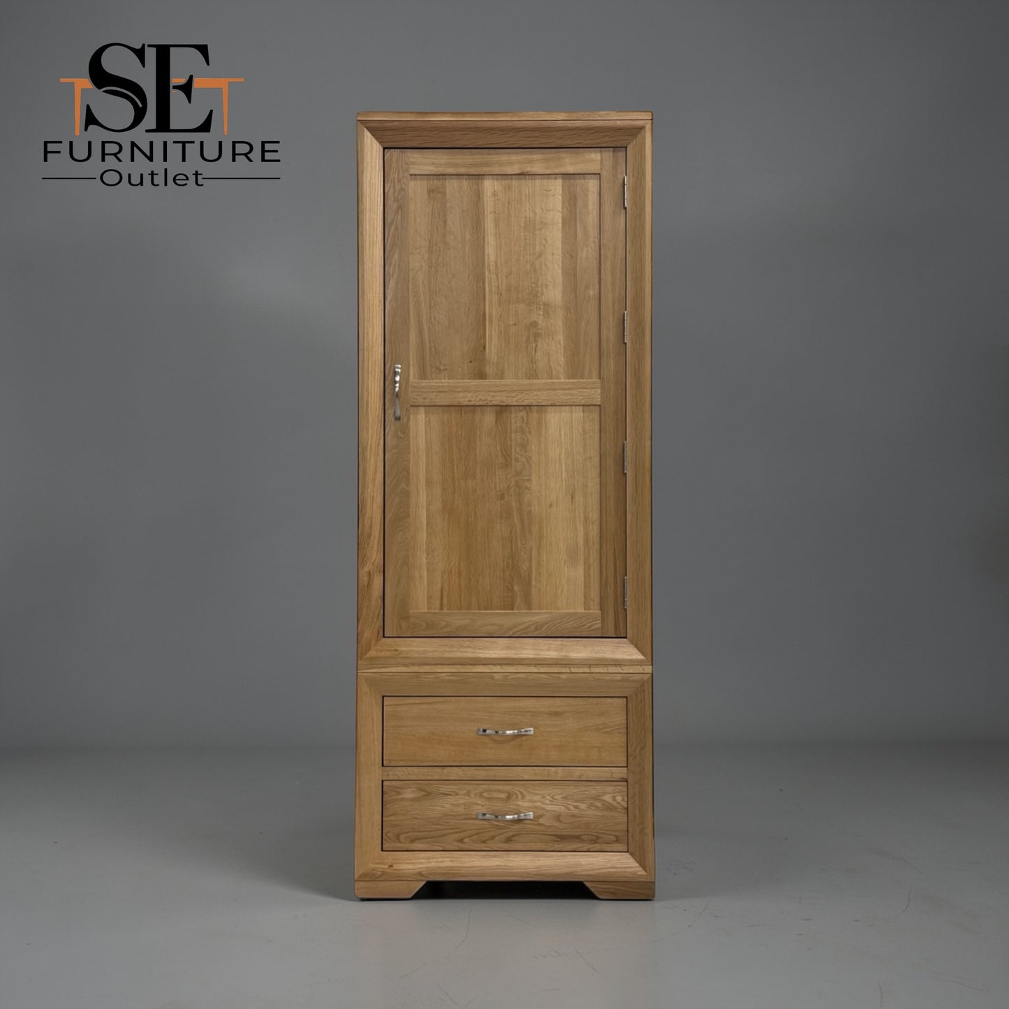 Natural Solid Oak Slim Kitchen Larder Bevel Range From Oak Furnitureland RRP £1049
