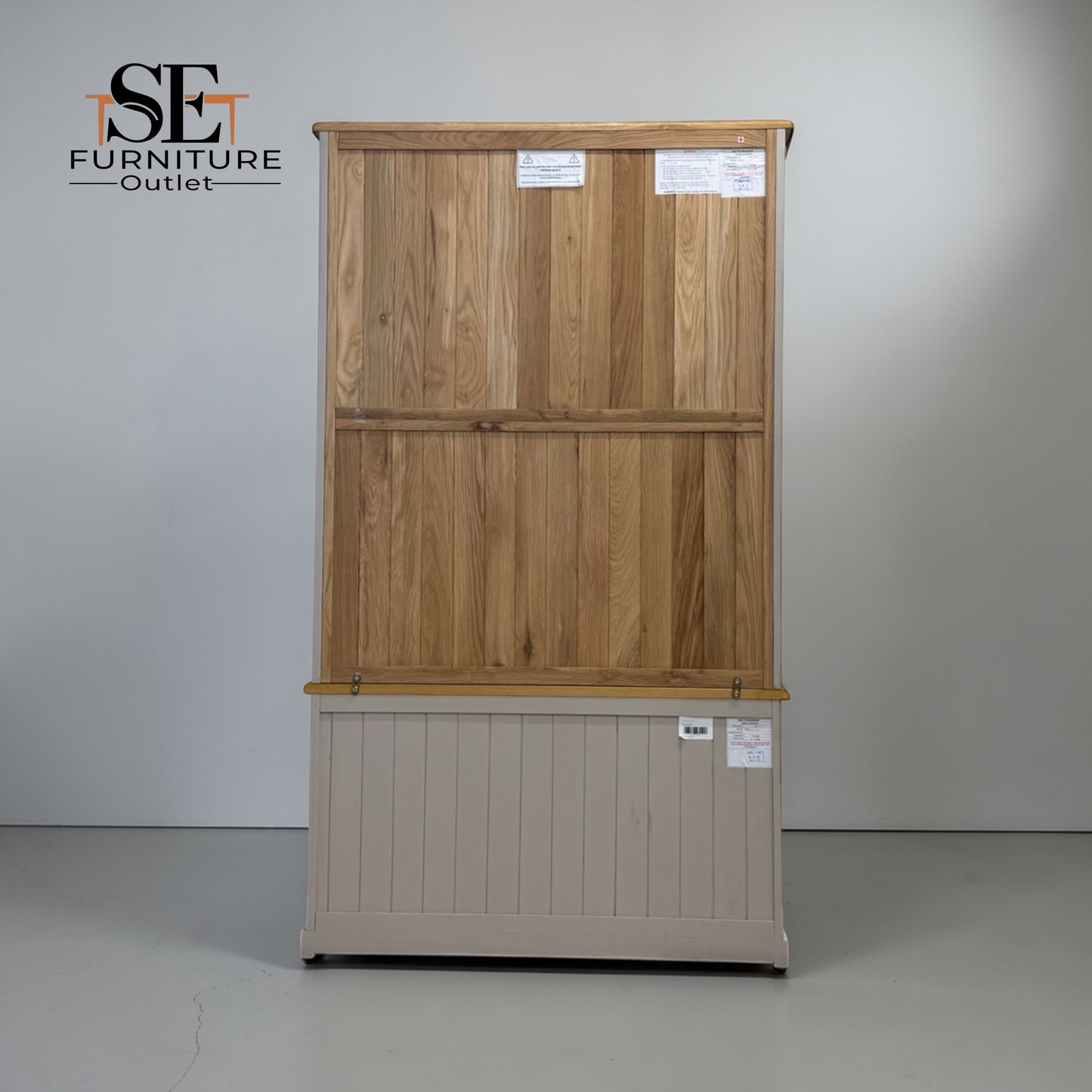 Natural Solid Oak & Painted Double Larder, Henley Range From Oak Furnitureland RRP £1679