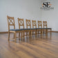 Set of 6 Natural Oak Dining Chairs, Cross Back Range From Oak Furnitureland RRP £200 Each