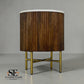 Solid Mango Wood & Marble Top Bedside Table RRP £299