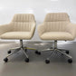 Cotswold Company Upholstered Office Chairs Stone Linen With Stylish Chrome Base RRP £358