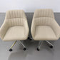 Cotswold Company Upholstered Office Chairs Stone Linen With Stylish Chrome Base RRP £358