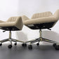 Cotswold Company Upholstered Office Chairs Stone Linen With Stylish Chrome Base RRP £358