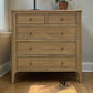 Light Natural Solid Oak 5 Drawer Chest, Newton Range From Oak Furnitureland RRP £639
