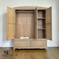 Solid Oak & Quality Oak Veneer Triple Wardrobe with Limewashed Finish, Camille Range RRP £1799