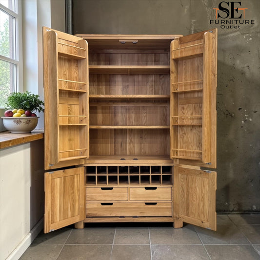 Natural Solid Oak Kitchen Larder Romsey Range From Oak Furnitureland RRP £1399