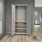 Oak Top & Solid Wood Frames 2 Door Hallway Cupboard, Chester Dove Grey Range RRP £999