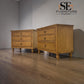 Set of 2 Solid Oak & Quality Oak Veneer Wide Bedside Tables from the Elkstone Mellow Oak Range RRP £670
