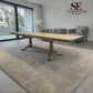Solid Oak & Quality Oak Veneer 6-10 Seater Extending Dining Table with Limewashed Finish, Camille Range RRP £1500