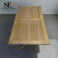 Solid Oak & Quality Oak Veneer 6-10 Seater Extending Dining Table with Limewashed Finish, Camille Range RRP £1500