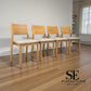 Set of 4 Natural Oak Dining Chairs, Ellison Range from Oak Furnitureland, RRP £200 Each