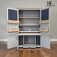 Solid Oak Top & Solid Wood Frames Hideaway Home Office, Chester Dove Grey Range RRP £1799