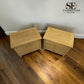 Set of 2 Whitewashed Oak Jumbo Bedside Tables from the Inglesham Range, RRP £700