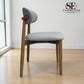 Set of 6 Natural Oak Dining Chairs in Cloud Grey, OTIS Range From Oak Furnitureland RRP £260 each