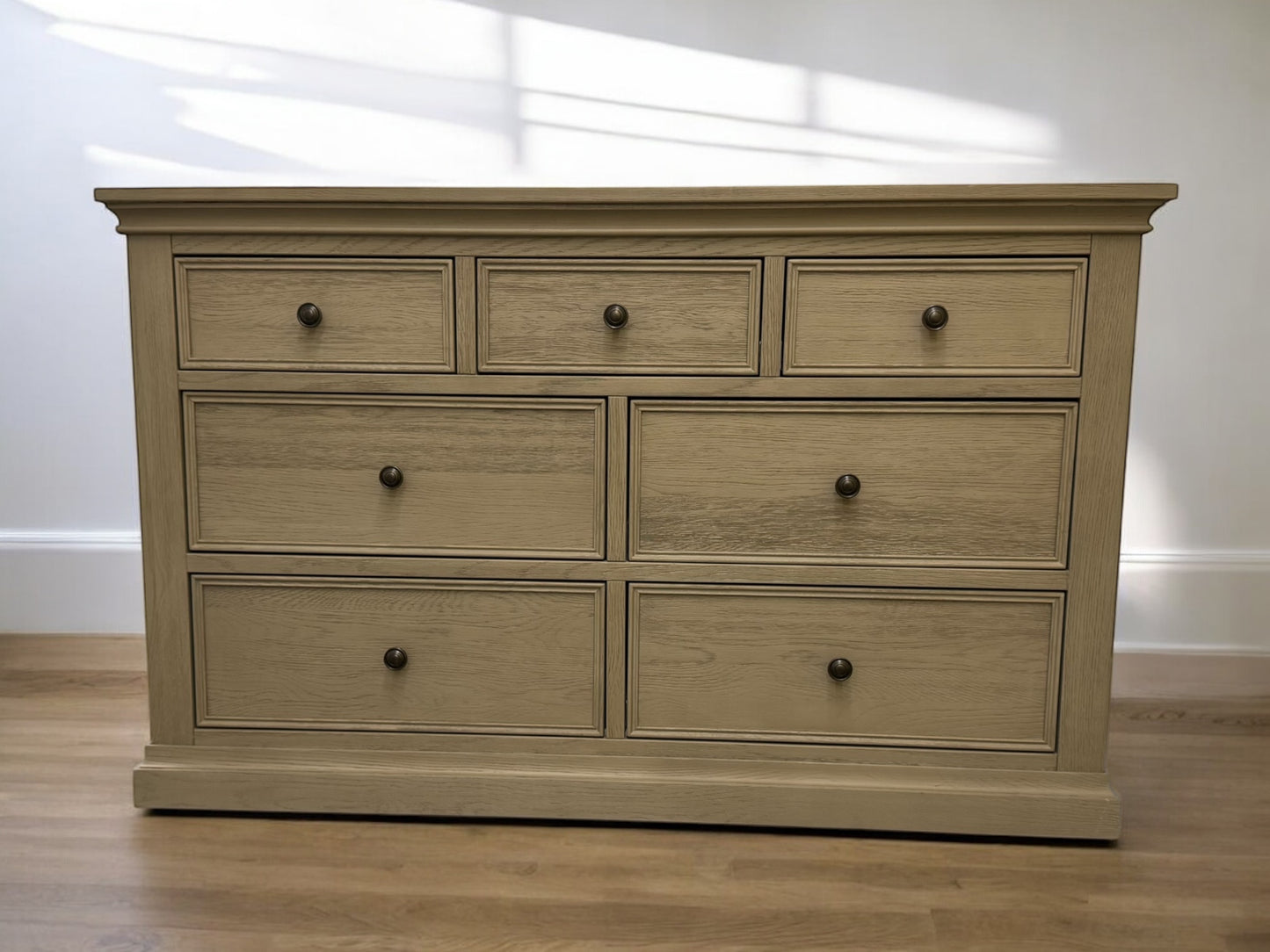 Weathered Oak 7 Drawer Chest, Burleigh Range From Oak Furnitureland RRP £699