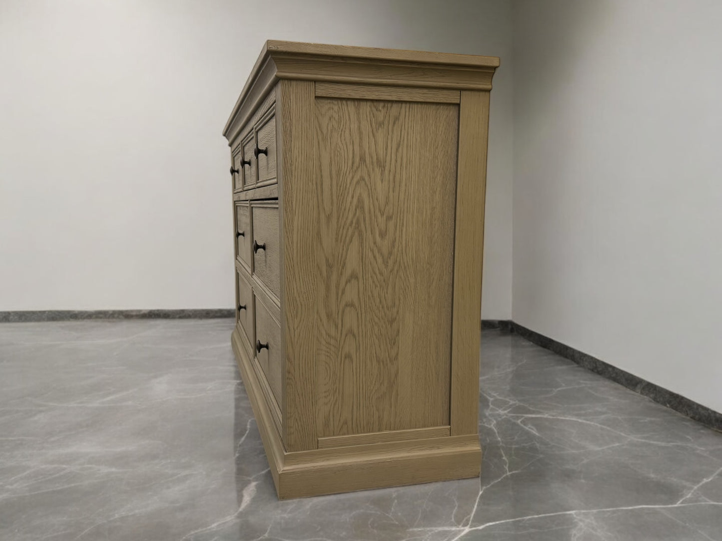 Weathered Oak 7 Drawer Chest, Burleigh Range From Oak Furnitureland RRP £699