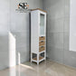 Oak & Solid Wood Frames Bathroom High Cabinet, Chester Pure white Range RRP £550
