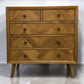 Oak Furnitureland Brushed & Glazed Solid Oak Chest of Drawers Parquet Range
