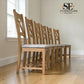 Set of 6 Natural Oak Dining Chairs, Cross Back Range From Oak Furnitureland RRP £200 Each
