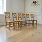 Set of 6 Natural Oak Dining Chairs, Cross Back Range From Oak Furnitureland RRP £200 Each
