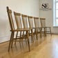 Set of 6 Solid Oak & Oak Veneer Spindleback Chairs, Elkstone Mellow Oak Range RRP £1050
