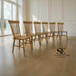Set of 6 Solid Oak & Oak Veneer Spindleback Chairs, Elkstone Mellow Oak Range RRP £1050