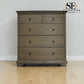 Solid Oak & Oak Veneer 5 Drawer Chest, Winchcombe Smoked Oak Range RRP £899