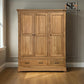 Natural Solid Oak Triple Wardrobe from Canterbury Range by Oak Furnitureland RRP £1699