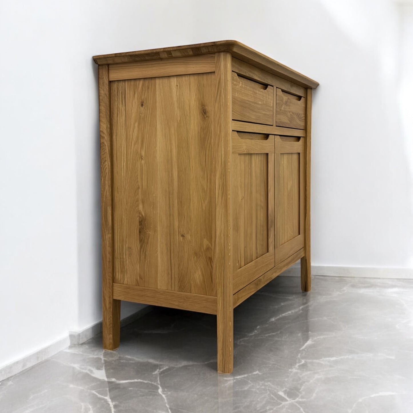 Oak Furnitureland Solid Oak Small Sideboard Copenhagen Range RRP £599