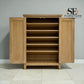 Whitewashed Finish Solid Oak & Oak Veneer Large Shoe Cupboard, Inglesham Range RRP £650