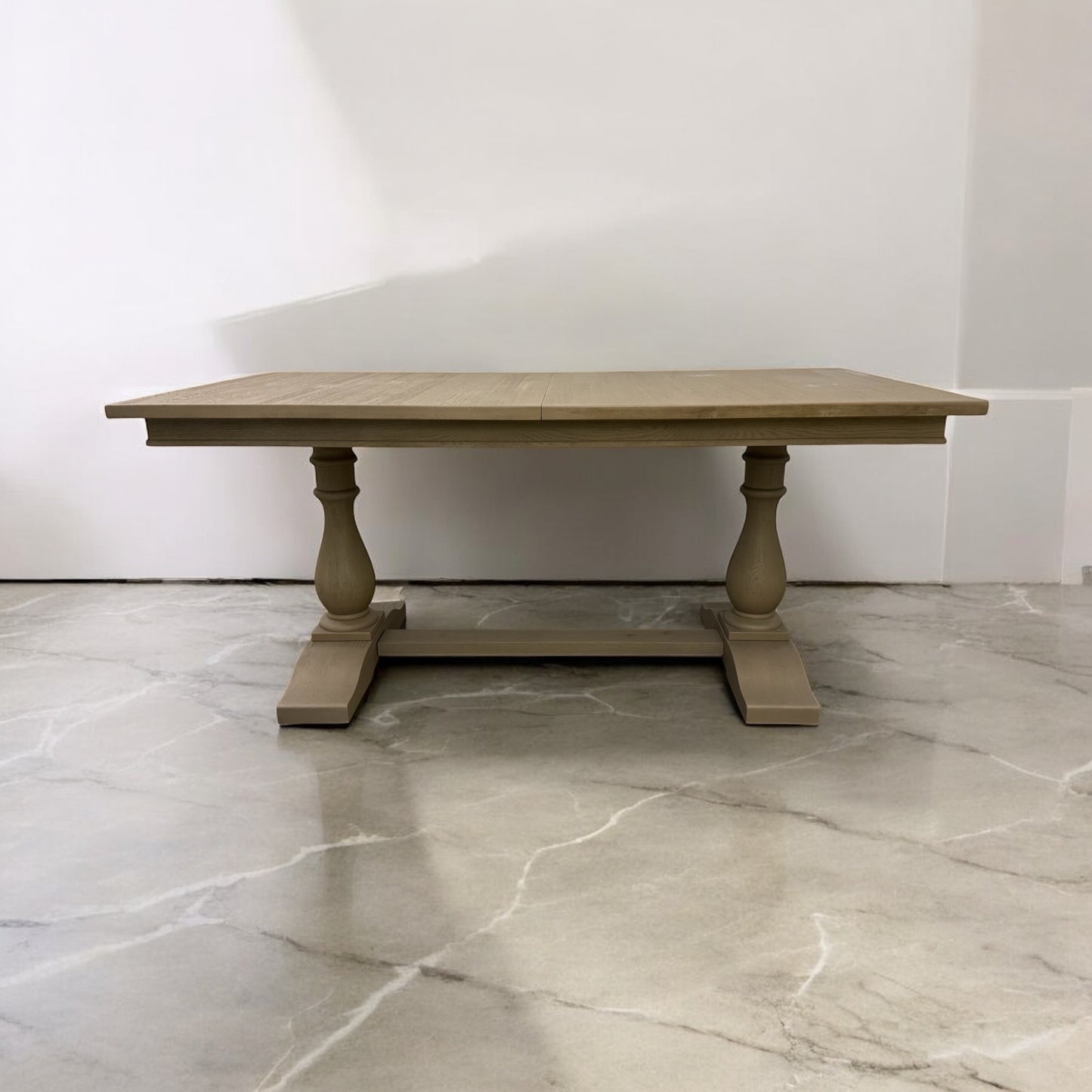 Solid Weathered Oak 6 Seater Dining Table, Burleigh Range From Oak Furnitureland RRP £1059