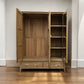 Light Natural Solid Oak Triple Wardrobe, Newton Range From Oak Furnitureland RRP £1599