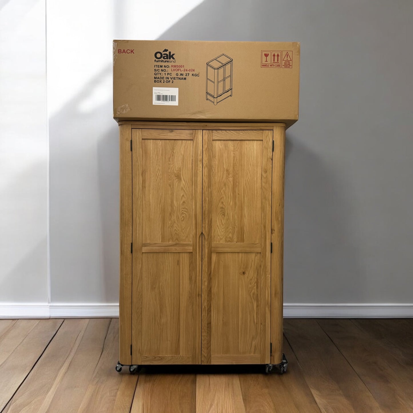 Natural Solid Oak Double Wardrobe Romsey Range From Oak Furnitureland RRP £939 (3)