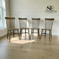 Set of 4 Solid Oak Spindleback Dining Chairs, Elkstone Smoked Oak Range, RRP £796