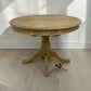 Grey-toned Limewashed Finish Solid Oak and Oak Veneer 4-6 Seater Extending Round Dining Table, Camille Range RRP £1399