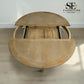 Grey-toned Limewashed Finish Solid Oak and Oak Veneer 4-6 Seater Extending Round Dining Table, Camille Range RRP £1399