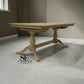 Solid Oak & Quality Oak Veneer 6-10 Seater Extending Dining Table with Limewashed Finish, Camille Range RRP £1500