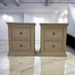 Weathered Oak 2 Drawer Bedside Tables Burleigh Range From Oak Furnitureland RRP £299 (Each)