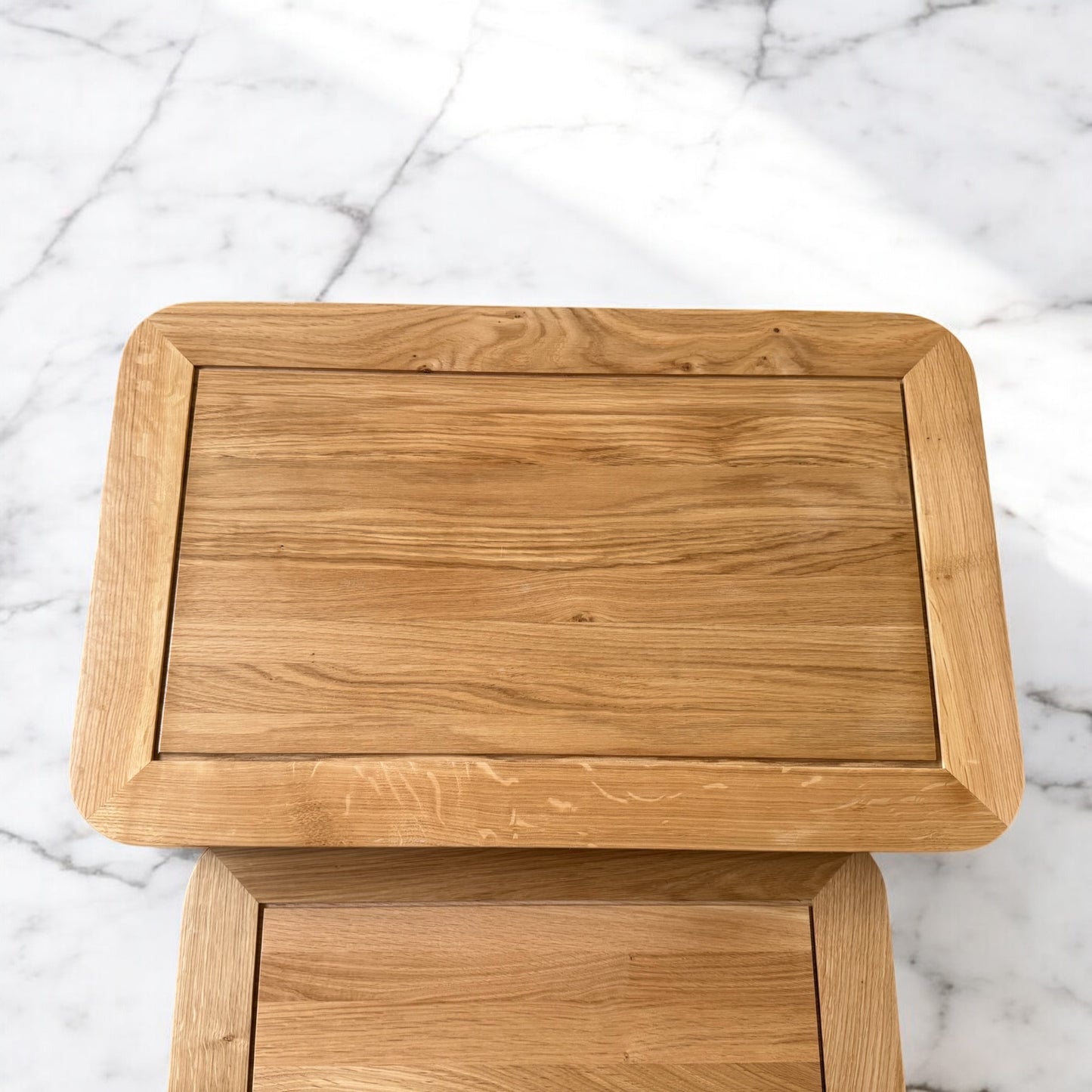 Solid Oak Nest of Tables Romsey Range From Oak Furnitureland RRP £249