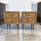 Brushed & Glazed Solid Oak 2 Drawer Bedside Tables Parquet Range From Oak Furnitureland
