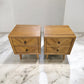Brushed & Glazed Solid Oak 2 Drawer Bedside Tables Parquet Range From Oak Furnitureland