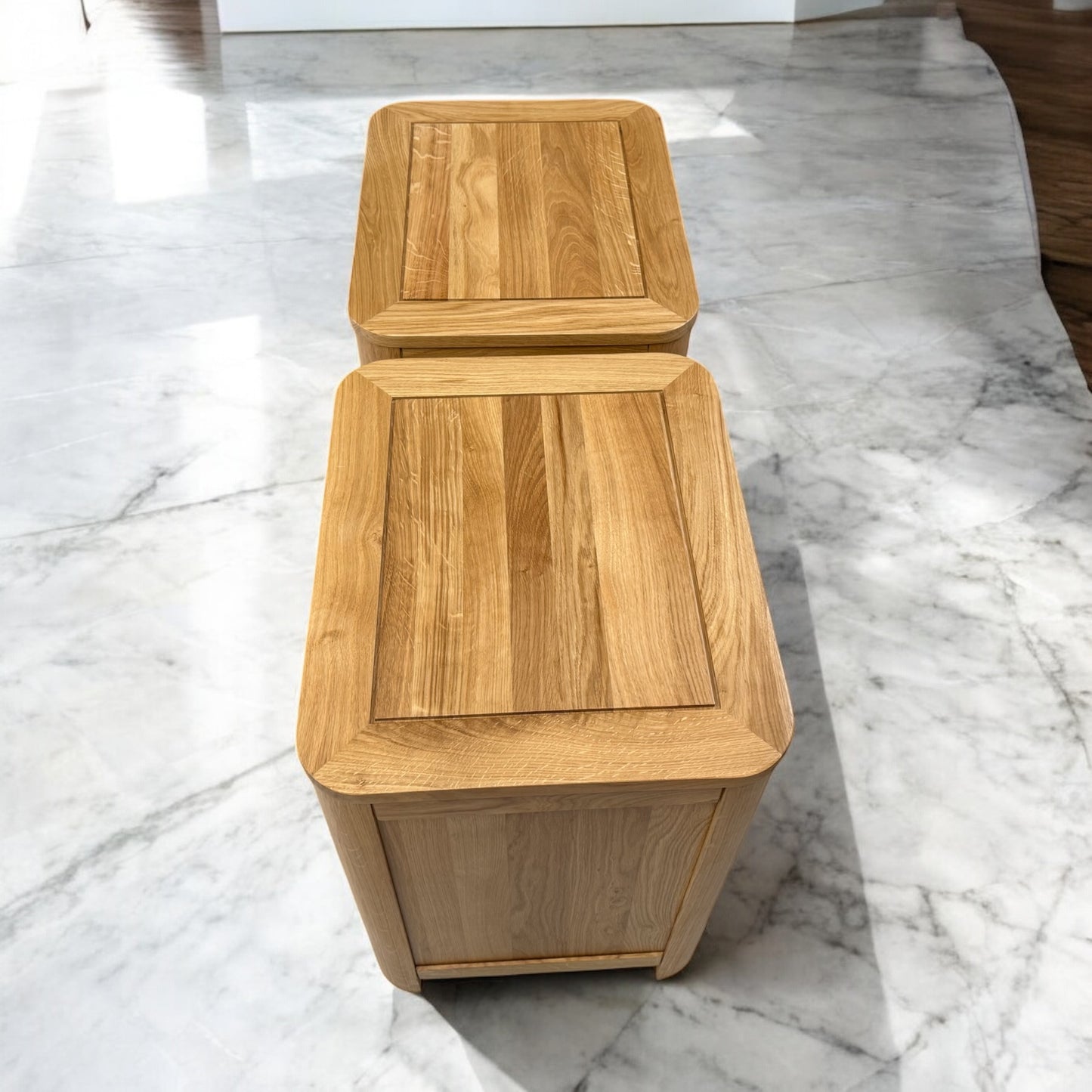 Natural Solid Oak 2 Drawer Bedside Tables Romsey Range From Oak Furnitureland