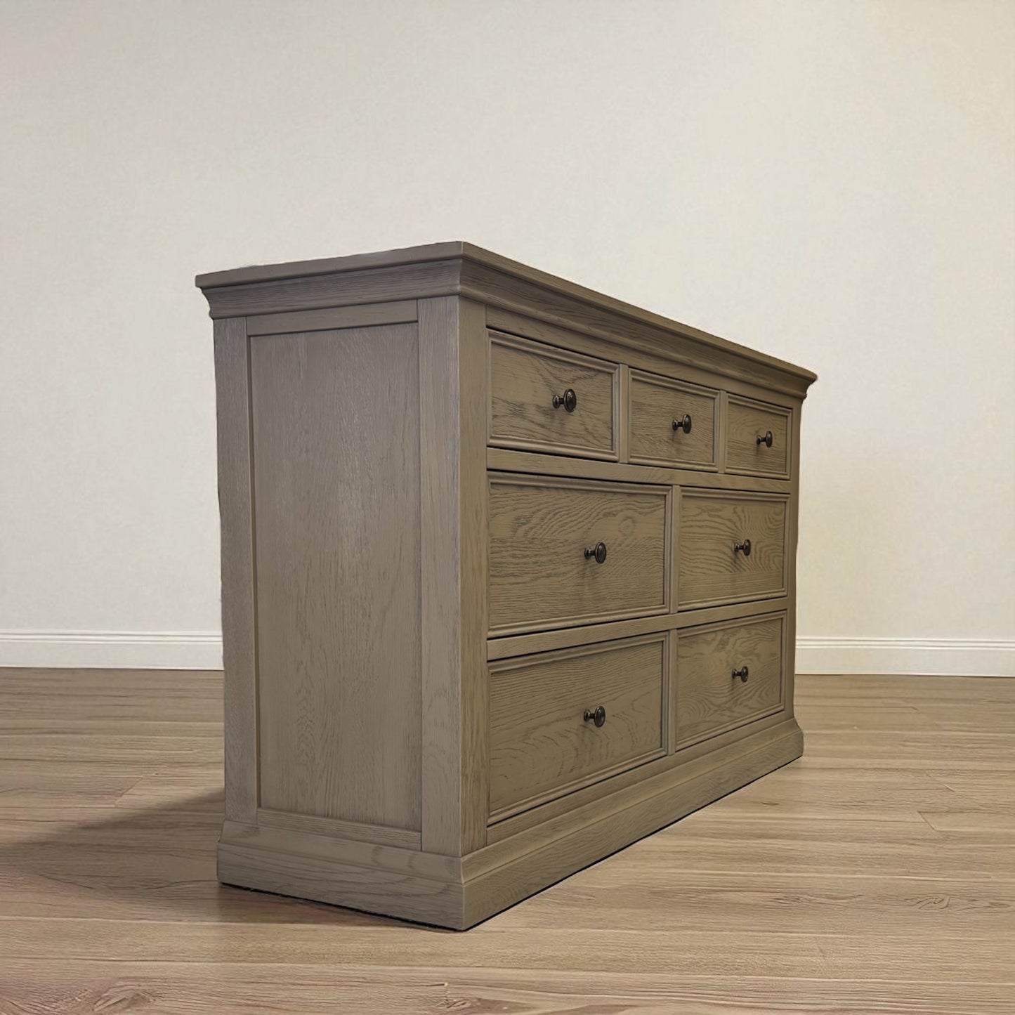 Weathered Oak 7 Drawer Chest, Burleigh Range From Oak Furnitureland RRP £759