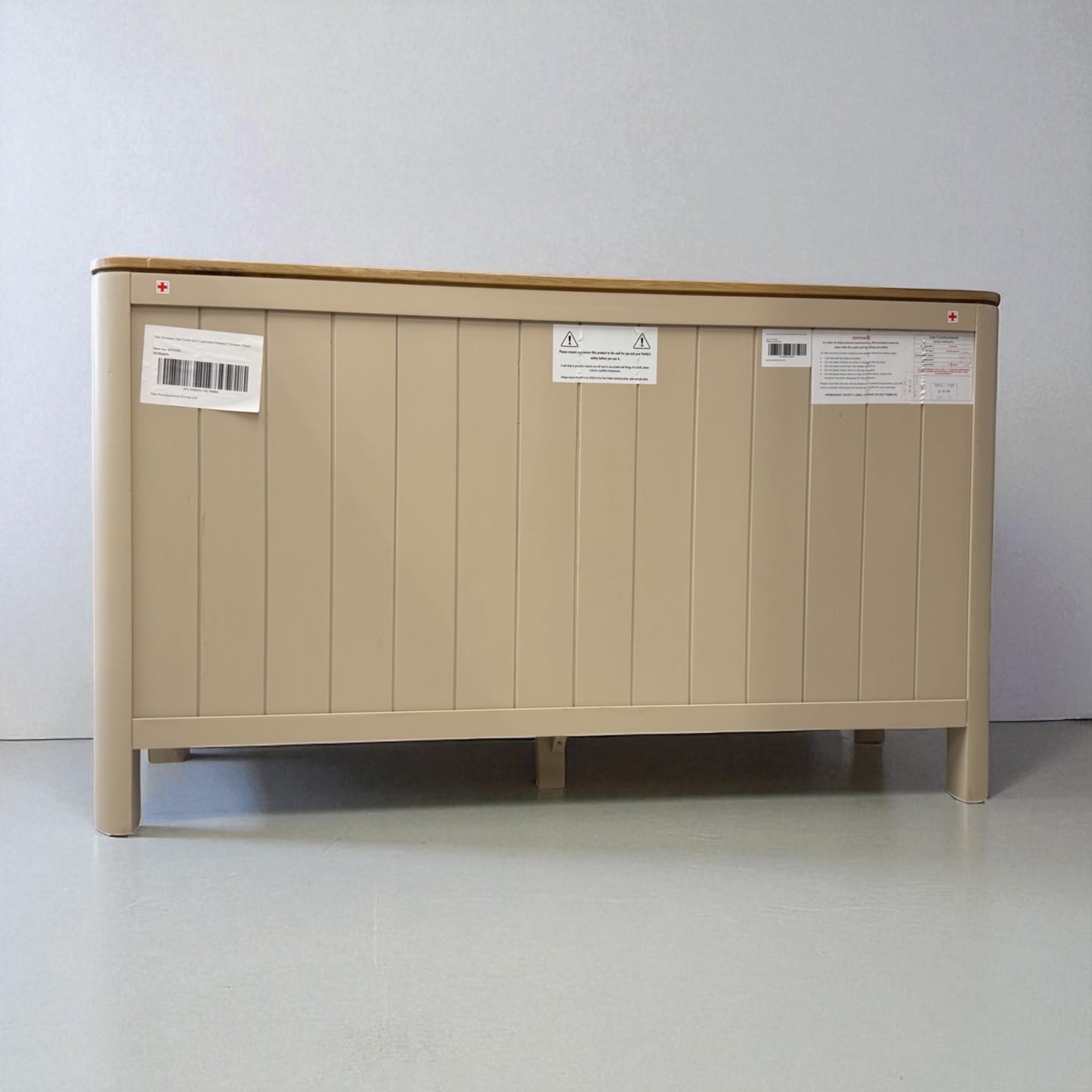 Smoked Oak & Painted 7 Drawer Chest Otto Range From Oak Furnitureland RRP £669