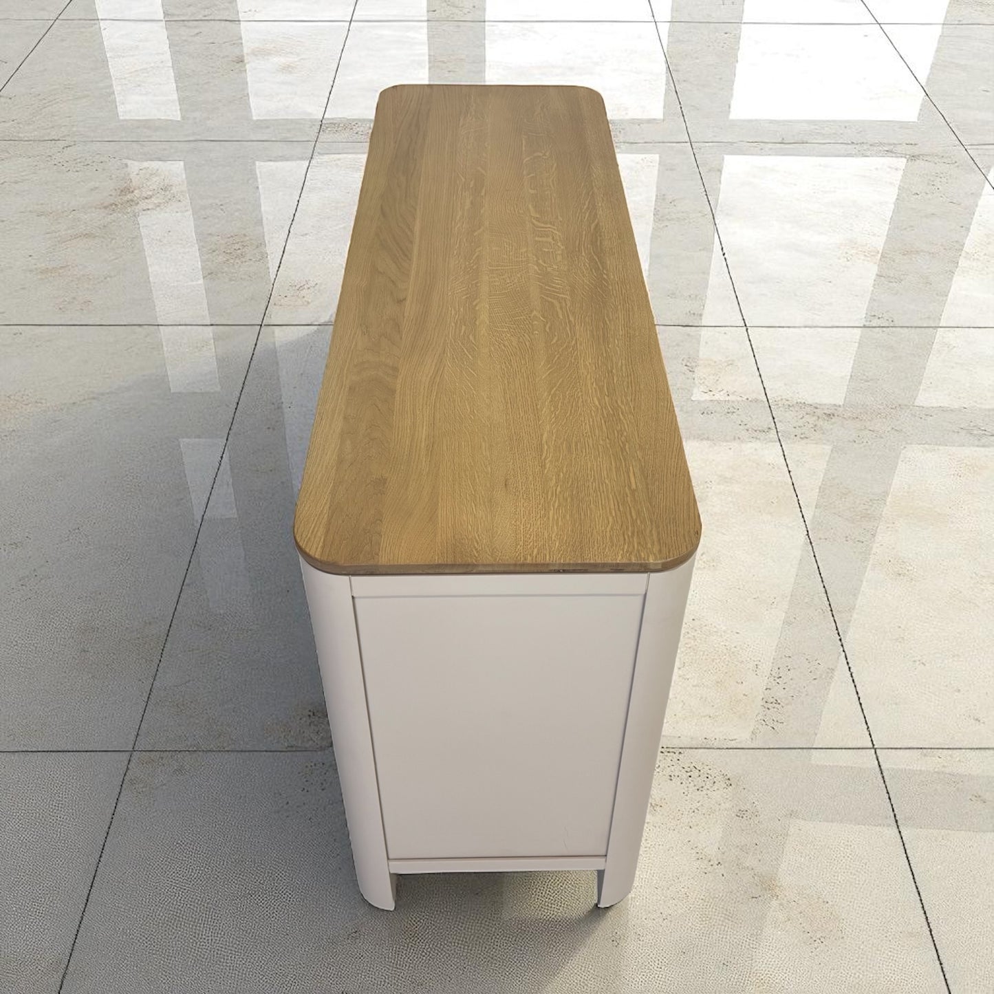 Smoked Oak & Painted 7 Drawer Chest Otto Range From Oak Furnitureland RRP £669