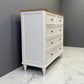 Natural Solid Oak & Acacia Wood Painted 5 Drawer Chest From Oak Furnitureland