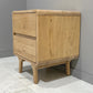 Natural Solid Oak 2 Drawer Bedside Table From Oak Furnitureland