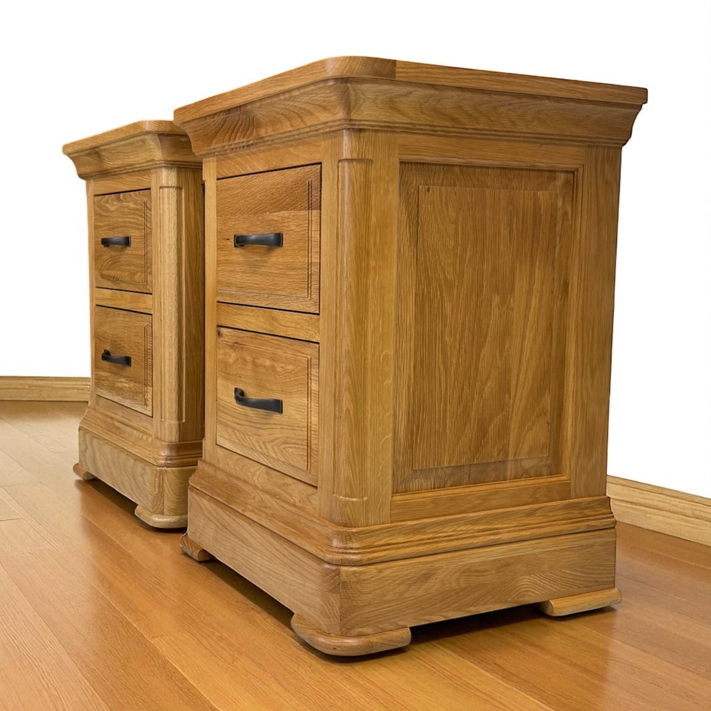 Natural Solid Oak 2 Drawer Bedside Tables Canterbury Range From Oak Furnitureland