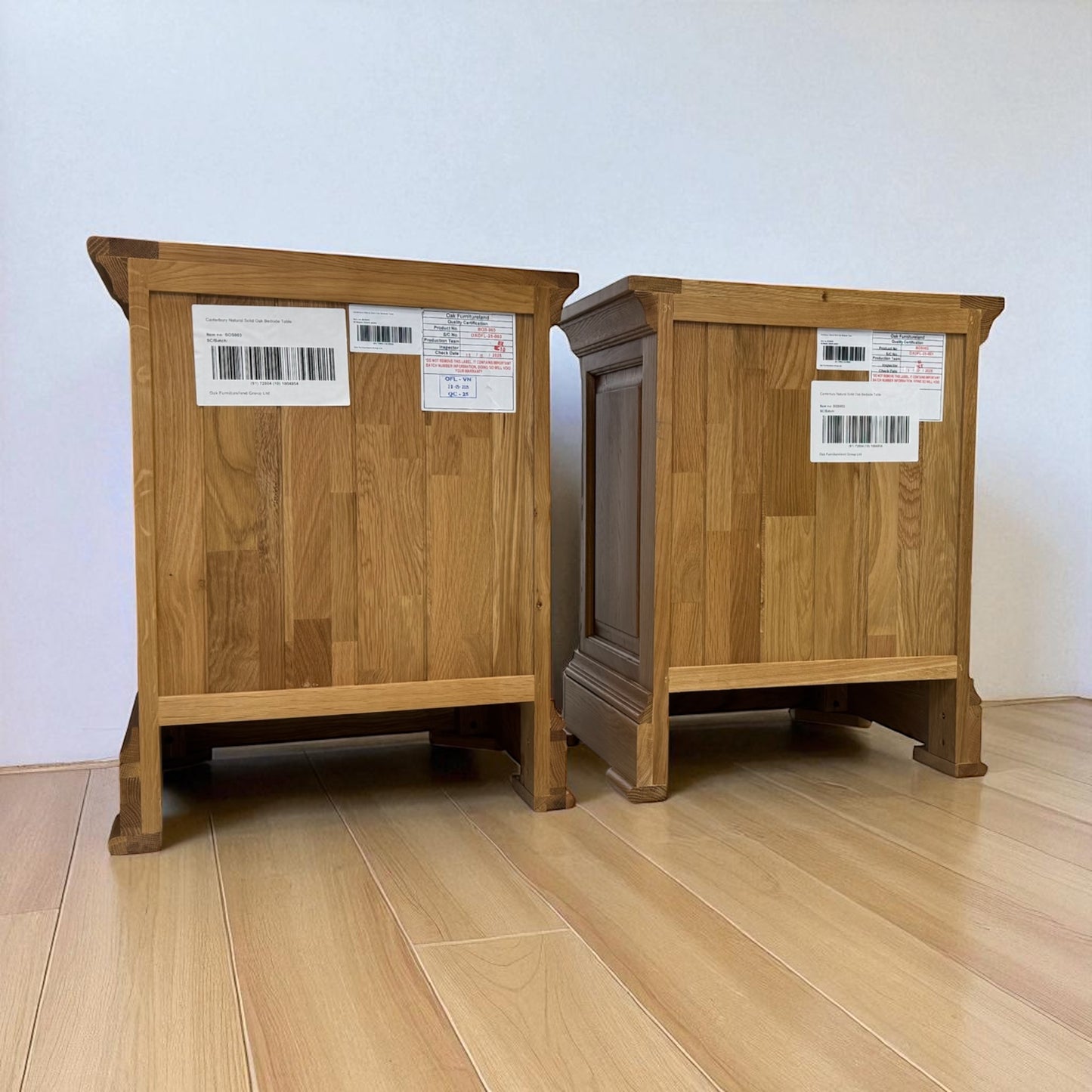 Natural Solid Oak 2 Drawer Bedside Tables Canterbury Range From Oak Furnitureland